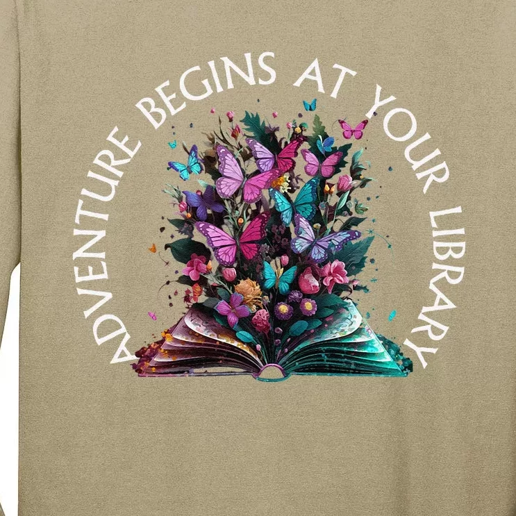 Adventure Begins At Your Library Summer Reading 2024 Tall Long Sleeve T-Shirt