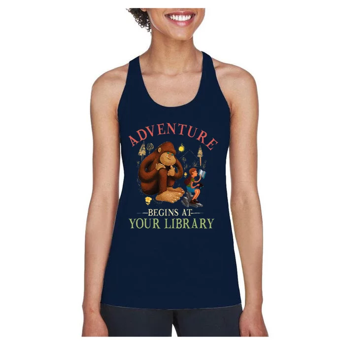 Adventure Begins At Your Library Summer Reading 2024 Women's Racerback Tank