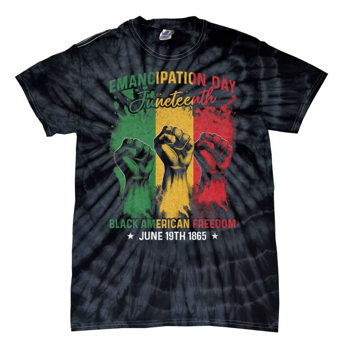 African Black American Freedom Day Tie-Dye T-Shirt