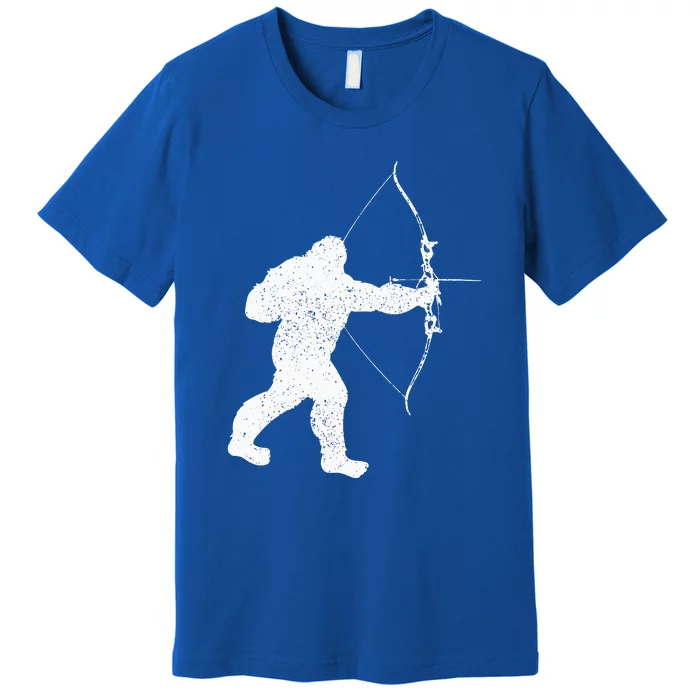 Archery Bowman Archer Bowhunter Arrow Bigfoot Legend Premium T-Shirt