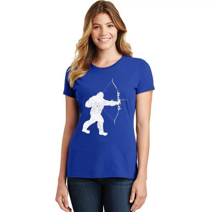 Archery Bowman Archer Bowhunter Arrow Bigfoot Legend Women's T-Shirt