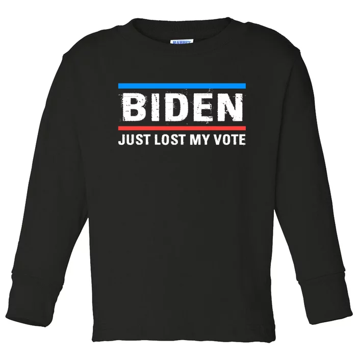 Anti Biden Anti Joe Biden Cancel Joe Biden Toddler Long Sleeve Shirt