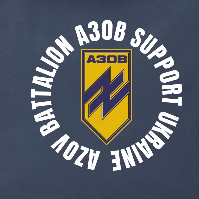 Azov Battalion A30B Support Ukraine I Stand With Ukraine Zip Tote Bag