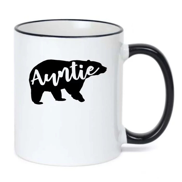 Auntie Bear Aunt Life Camping Cool Gift Black Color Changing Mug