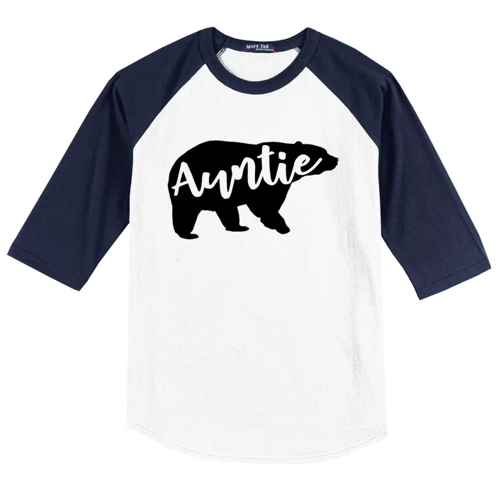 Auntie Bear Aunt Life Camping Cool Gift Baseball Sleeve Shirt