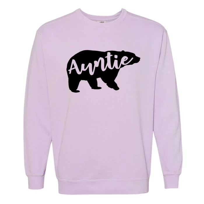 Auntie Bear Aunt Life Camping Cool Gift Garment-Dyed Sweatshirt