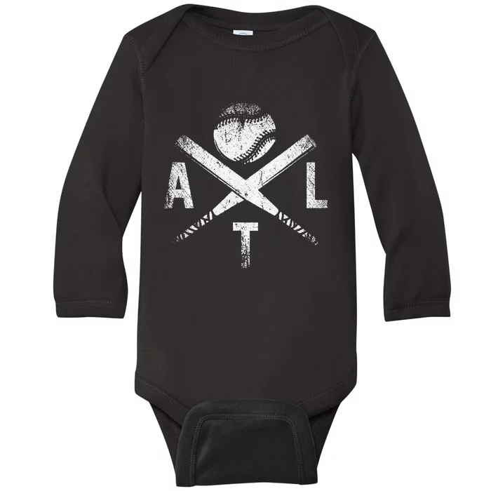 Atlanta Baseball ATL Vintage Georgia Brave Gift Baby Long Sleeve Bodysuit