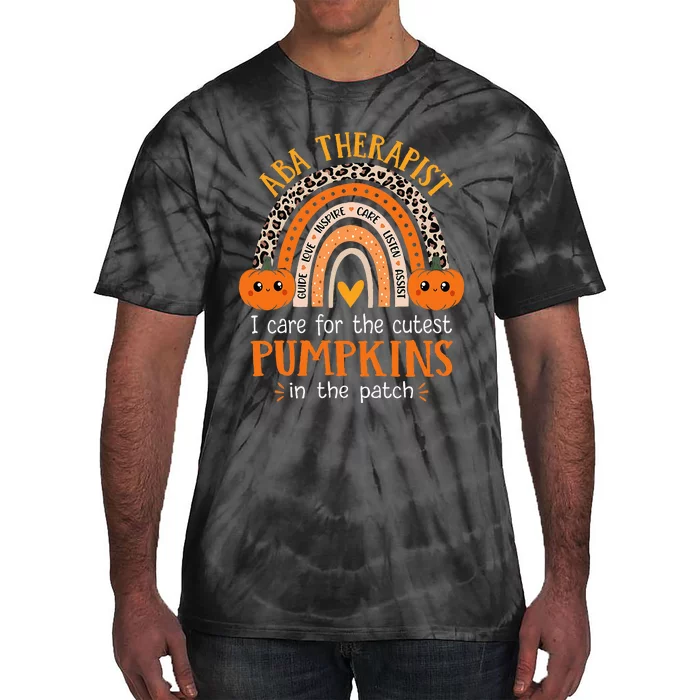 Applied Behavior Analysis Therapist Halloween ABA Therapy Tie-Dye T-Shirt