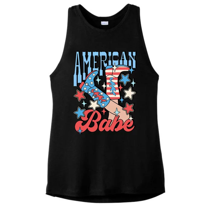 American Babe Ladies Tri-Blend Wicking Tank