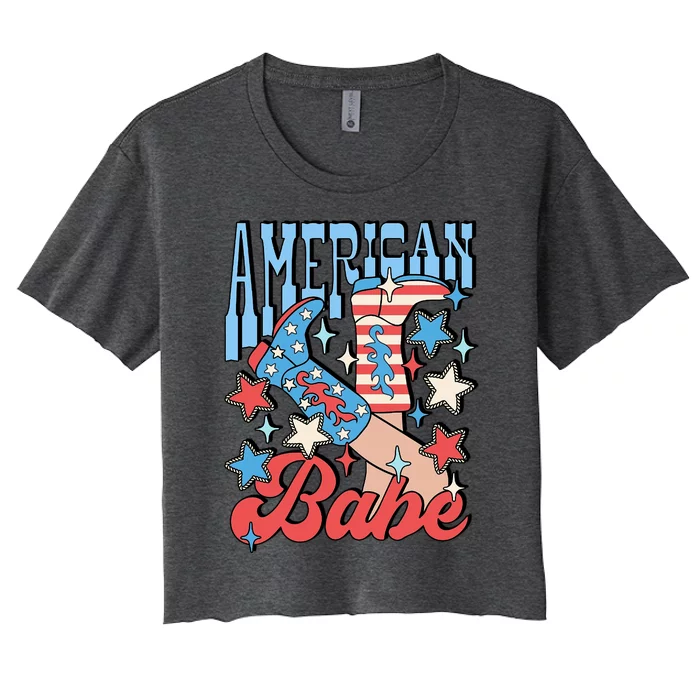 American Babe Women's Crop Top Tee