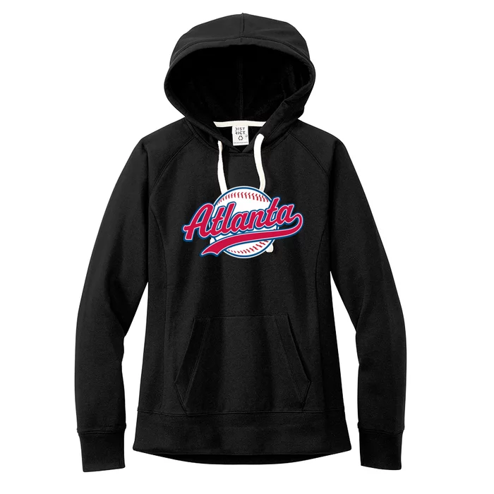 Atlanta Baseball ATL Vintage Brave Retro Women's Fleece Hoodie