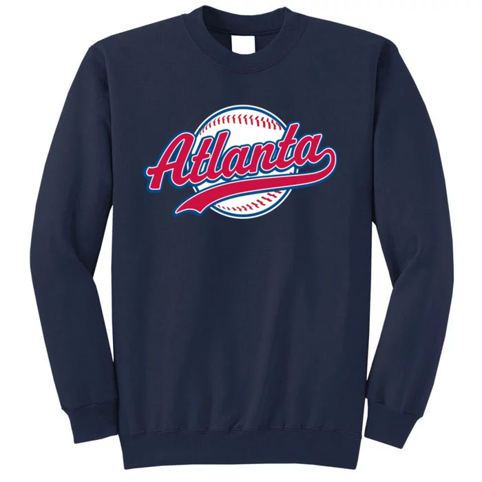 Atlanta Baseball ATL Vintage Brave Retro Tall Sweatshirt