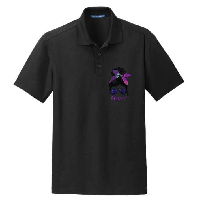 Aries Birthday Aries woman Zodiac Constellation Dry Zone Grid Performance Polo