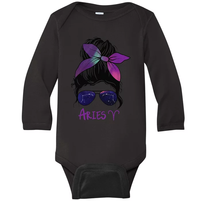 Aries Birthday Aries woman Zodiac Constellation Baby Long Sleeve Bodysuit