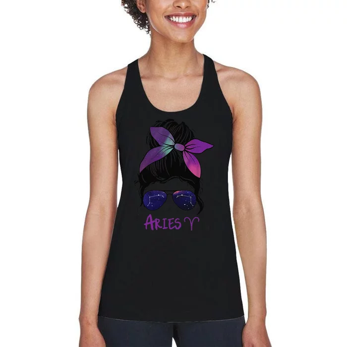 Aries Birthday Aries woman Zodiac Constellation Women's Racerback Tank