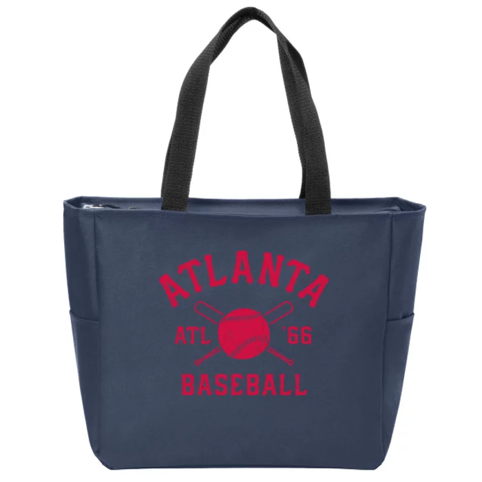 Atlanta Baseball ATL Vintage Brave Retro Zip Tote Bag