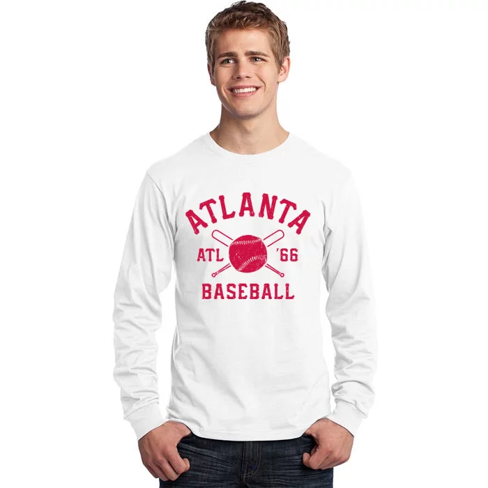 Atlanta Baseball ATL Vintage Brave Retro Tall Long Sleeve T-Shirt