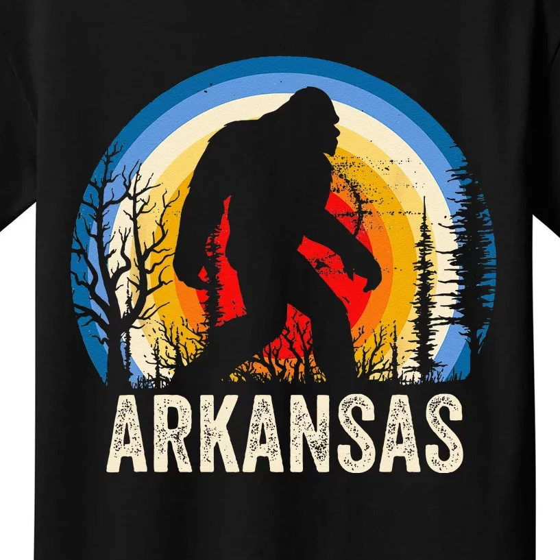 Arkansas Bigfoot Arkansas Sasquatch Hiking Kids T-Shirt