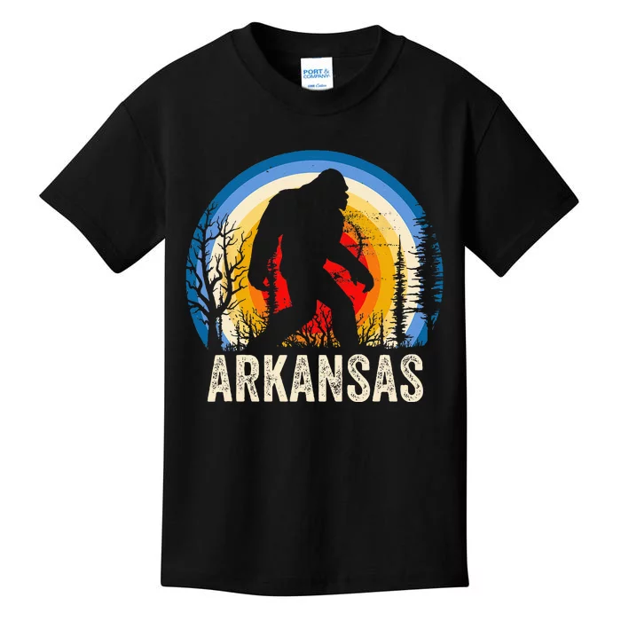 Arkansas Bigfoot Arkansas Sasquatch Hiking Kids T-Shirt