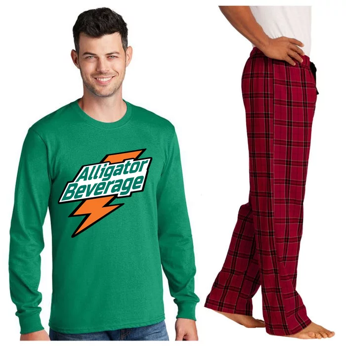 Alligator Beverage Long Sleeve Pajama Set