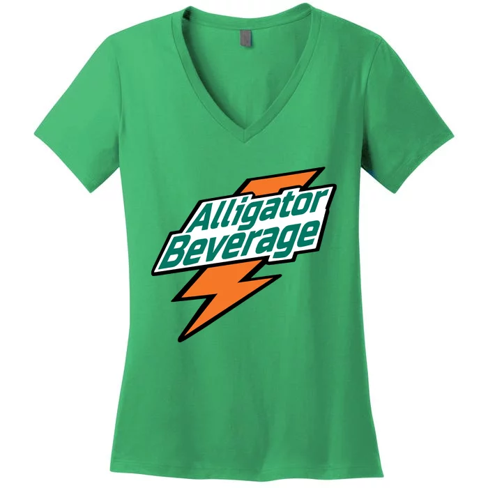 Alligator Beverage Women's V-Neck T-Shirt