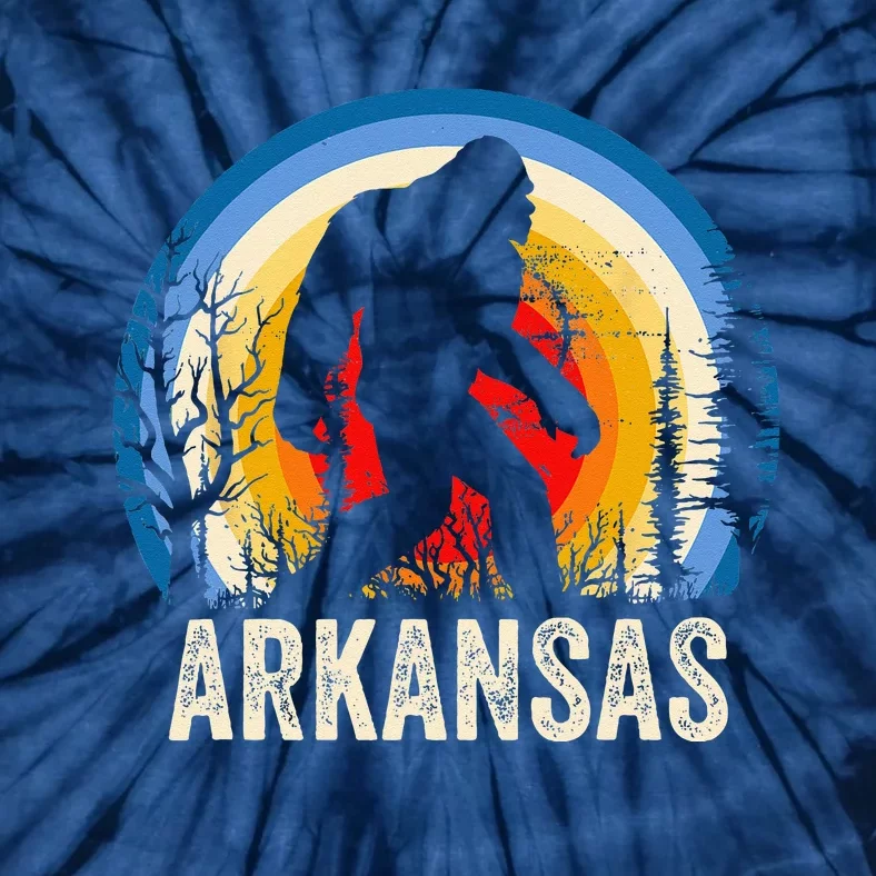 Arkansas Bigfoot Arkansas Sasquatch Hiking Tie-Dye T-Shirt