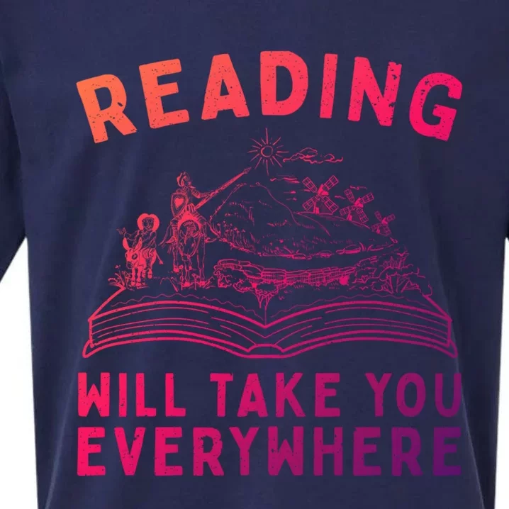 Adventure Book Bookworm Nerd Gift Reading Gift Sueded Cloud Jersey T-Shirt