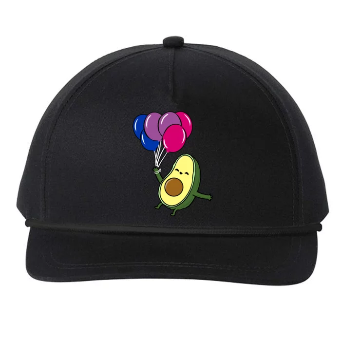 Avocado Balloon Bisexual Pride Gift Snapback Five-Panel Rope Hat