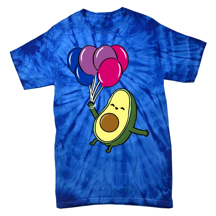 Avocado Balloon Bisexual Pride Gift Tie-Dye T-Shirt