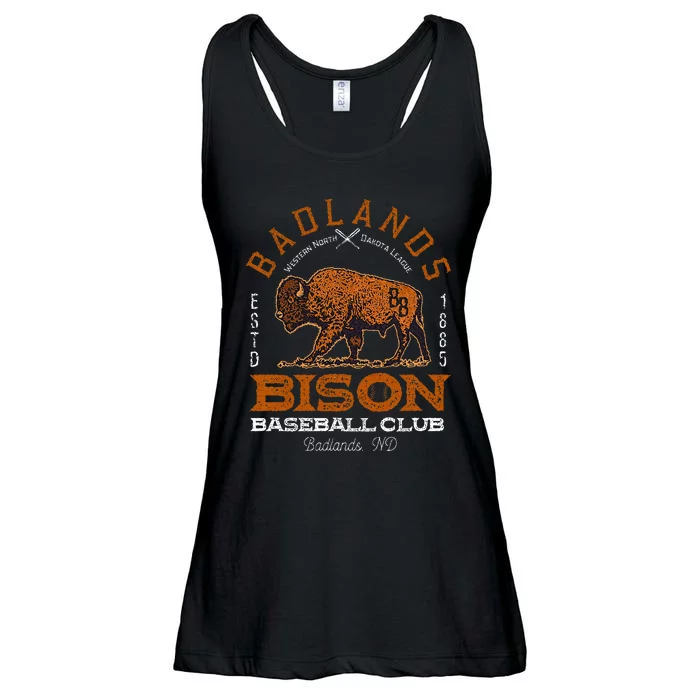 American Bison Baseball Retro Minor League Baseball Team Ladies Essential Flowy Tank