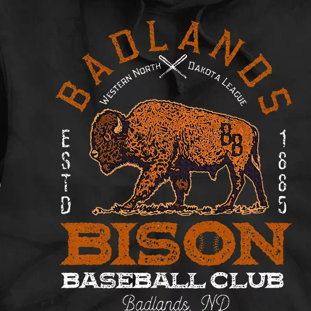 American Bison Baseball Retro Minor League Baseball Team Tie Dye Hoodie