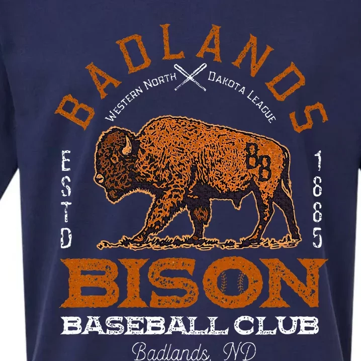 American Bison Baseball Retro Minor League Baseball Team Sueded Cloud Jersey T-Shirt