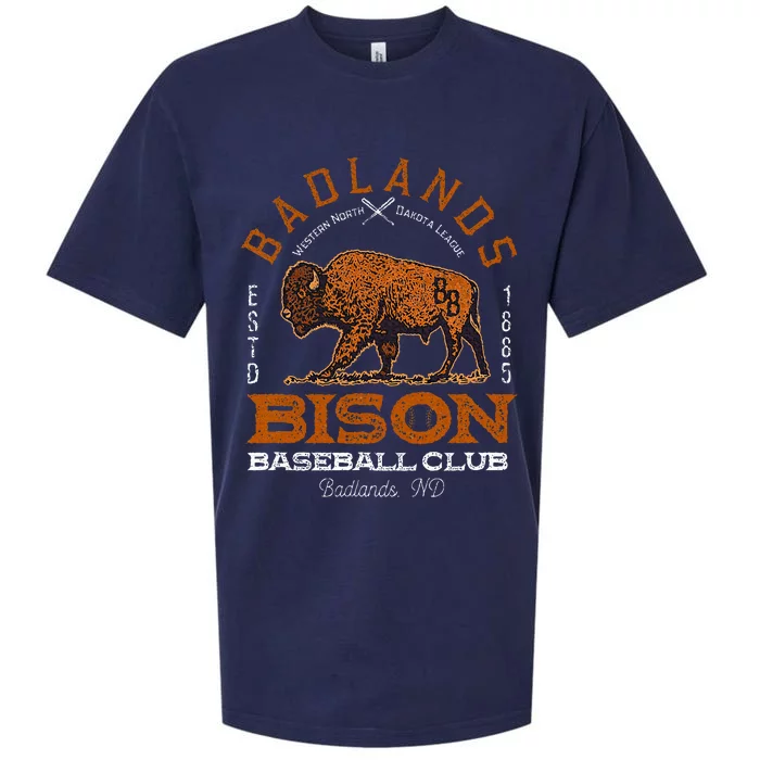 American Bison Baseball Retro Minor League Baseball Team Sueded Cloud Jersey T-Shirt