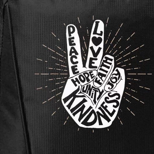 Anti Bullying Be Kind Peace Hand Sign Gift Unity Day Orange City Backpack