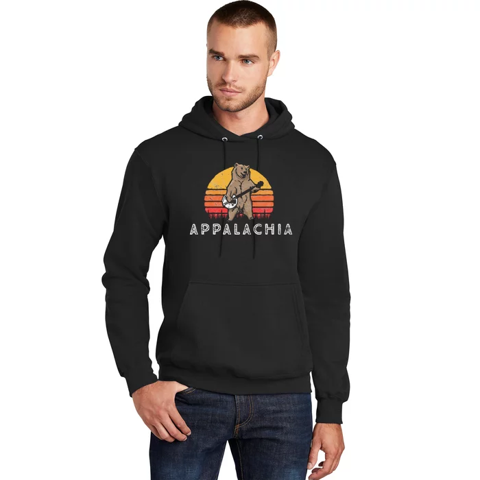 Appalachia Bluegrass Banjo Bear Hoodie