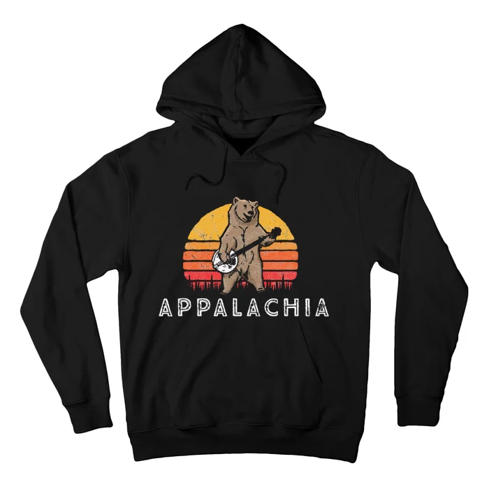 Appalachia Bluegrass Banjo Bear Hoodie