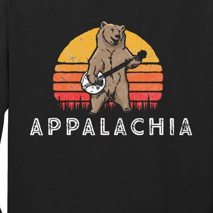 Appalachia Bluegrass Banjo Bear Tall Long Sleeve T-Shirt