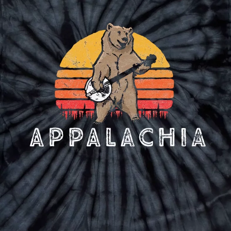 Appalachia Bluegrass Banjo Bear Tie-Dye T-Shirt