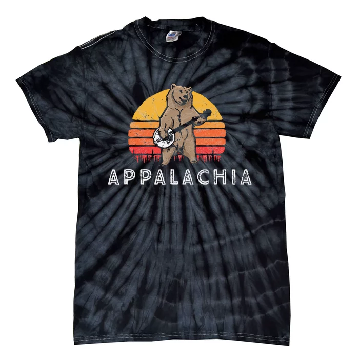 Appalachia Bluegrass Banjo Bear Tie-Dye T-Shirt