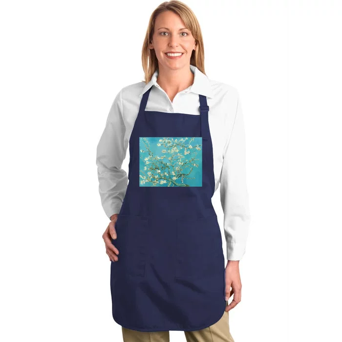 Almond Blossoms By Vincent Van Gogh Full-Length Apron With Pocket