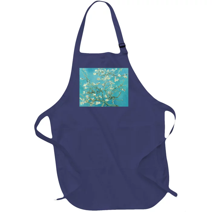 Almond Blossoms By Vincent Van Gogh Full-Length Apron With Pocket