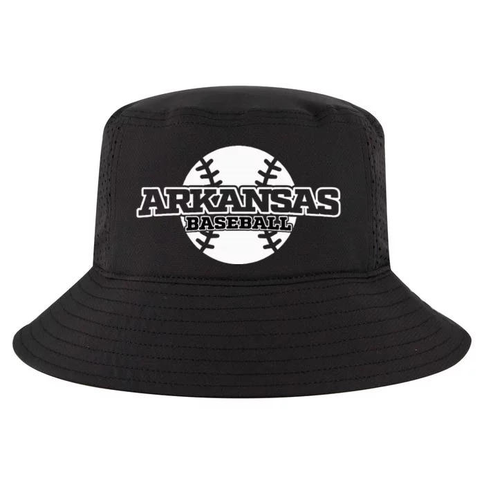 Arkansas Baseball Block Font Cool Comfort Performance Bucket Hat