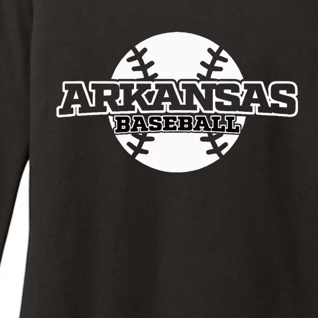 Arkansas Baseball Block Font Womens CVC Long Sleeve Shirt