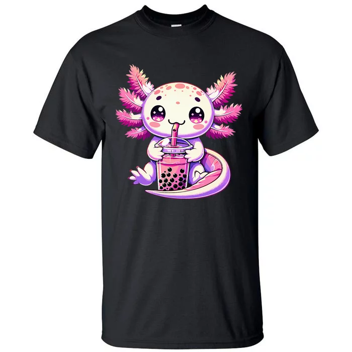 Axolotl Bubble Boba Tea Anime Cute Kawaii Axolotl Tall T-Shirt