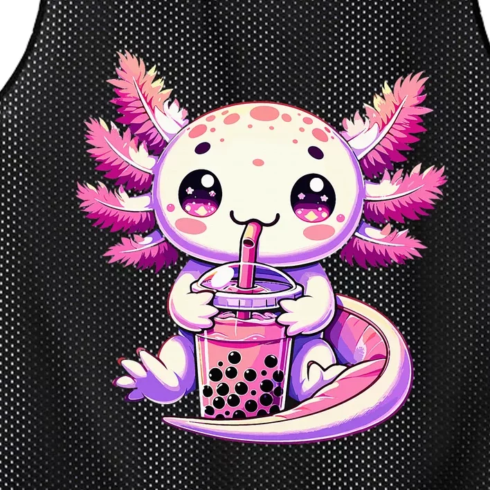 Axolotl Bubble Boba Tea Anime Cute Kawaii Axolotl Mesh Reversible Basketball Jersey Tank