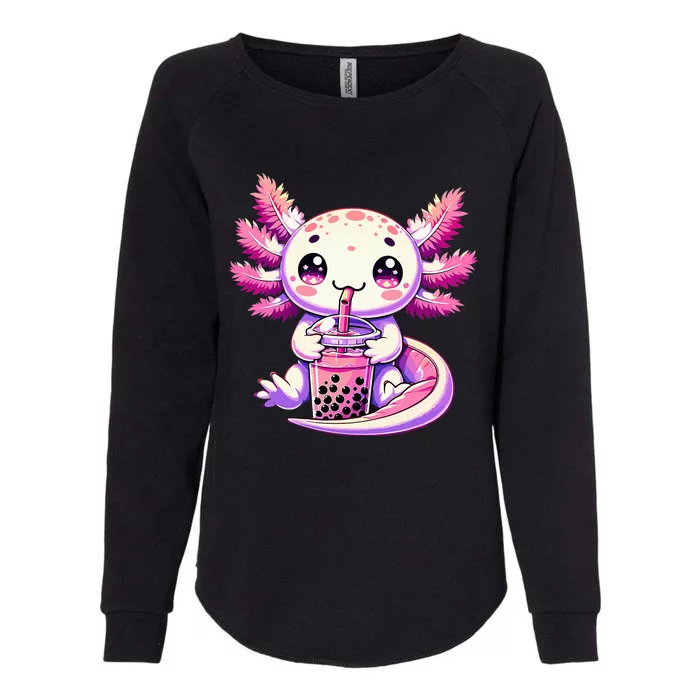 Axolotl Bubble Boba Tea Anime Cute Kawaii Axolotl Womens California Wash Sweatshirt