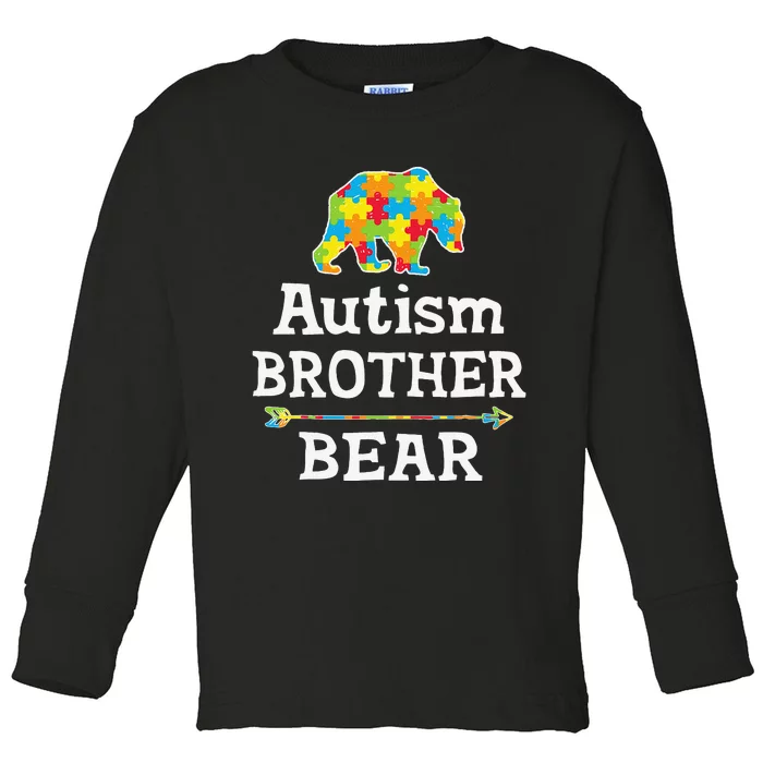 Autism BROTHER Bear Awareness Toddler Long Sleeve Shirt