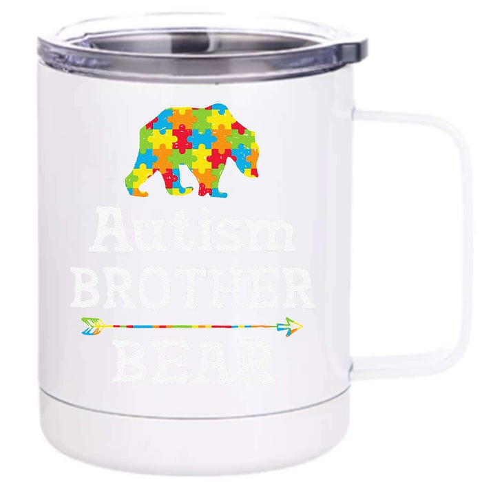 Autism BROTHER Bear Awareness Front & Back 12oz Stainless Steel Tumbler Cup