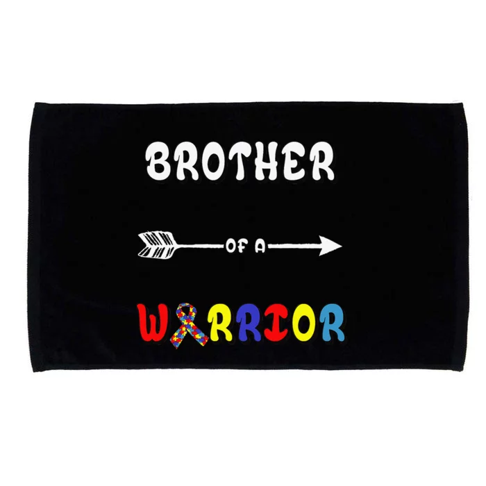 Autism Brother Brother Of A Warrior Autism Awareness Microfiber Hand Towel