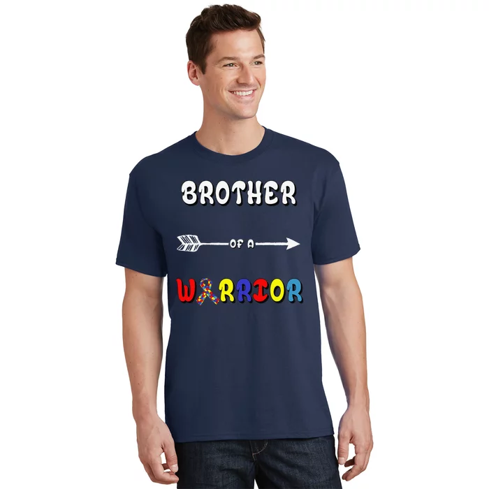 Autism Brother Brother Of A Warrior Autism Awareness T-Shirt